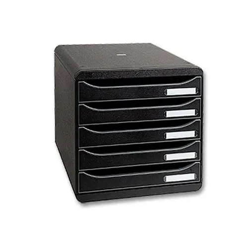 Module de classement Big Box Plus 5 tiroirs - Noir - EXACOMPTA
