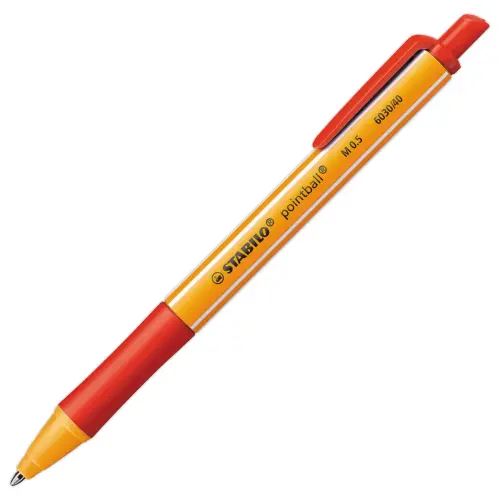 Stylo-bille pointball - Rechargeable - Rouge - STABILO