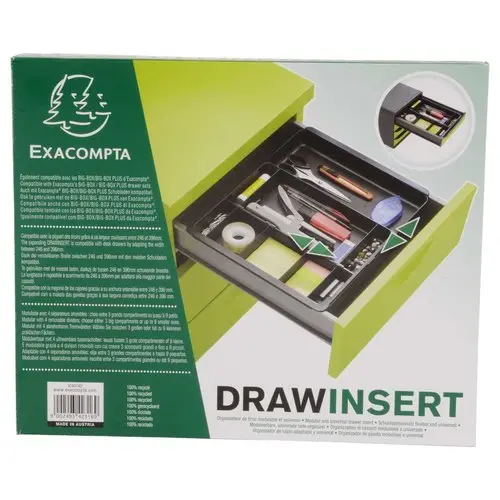 Organisateur de tiroir - Modulable - Noir - EXACOMPTA