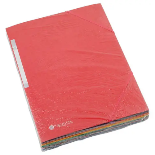 10 Chemises 3 rabats à élastiques - Carte lustrée 450 g - Dos 1,5 cm