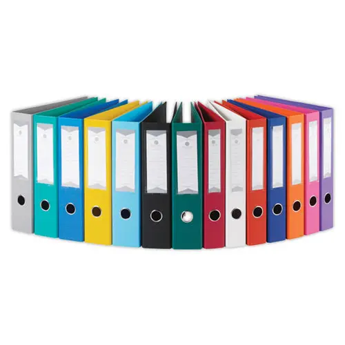 10 Classeurs à levier Colors dos 7,5 cm assortis - Fiducial