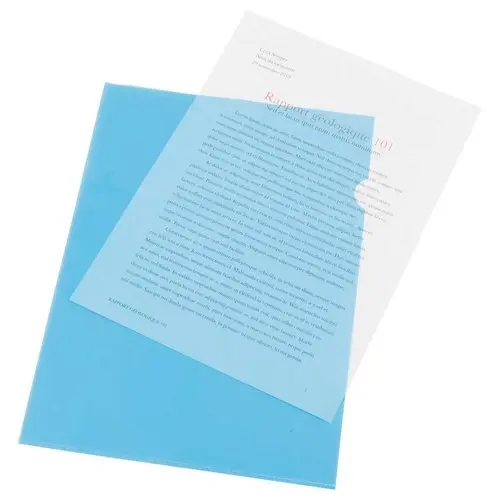 10 Pochettes à coins lisses et colorées - Bleu - FIDUCIAL