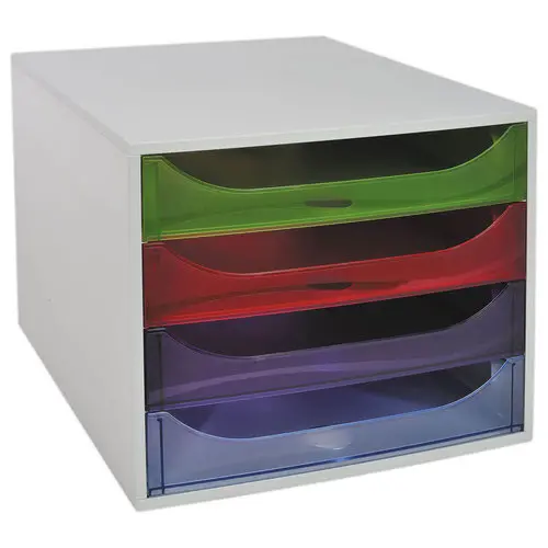 Module de classement 4 tiroirs - Assortis - FIDUCIAL