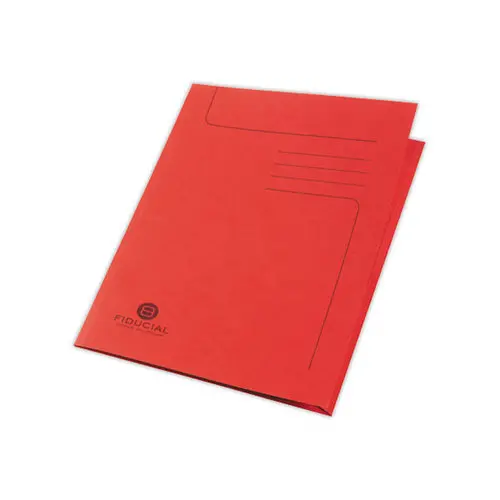 50 Chemises sous-dossier carte 2 rabats - Rouge - FIDUCIAL