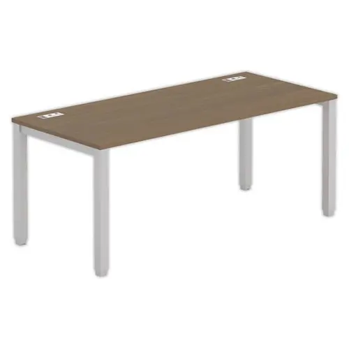 Bureau BRUXELLES 180 x 80 noyer - pieds aluminium