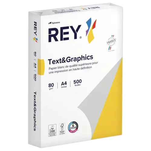 Ramette de 500 feuilles de papier blanc - A4 - 80G - TEXT AND GRAPHICS