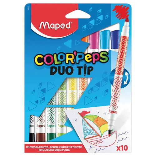 10 Feutres Duo Tip - Double pointe - MAPED