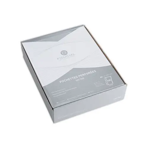 100 Pochettes perforées lisses 12/100e - FIDUCIAL