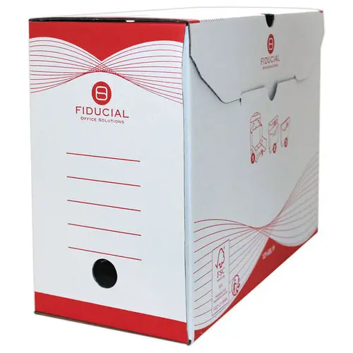 10 Boîtes à archives Easy Color - Dos 15 cm - rouge - FIDUCIAL