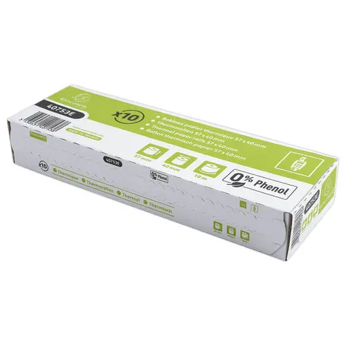 10 Bobines de papier thermique pour terminaux cartes bancaires - Sans phénol - EXACOMPTA