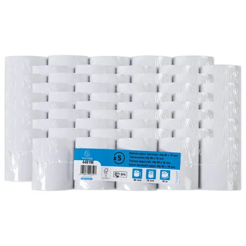 50 Bobines caisses et terminaux point de vente - 80 mm x 70 m - EXACOMPTA