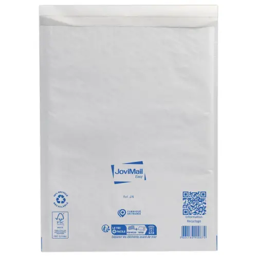 50 Pochettes matelassées Sealed Air - 300 x 440 mm - Blanc - JOVIMAIL
