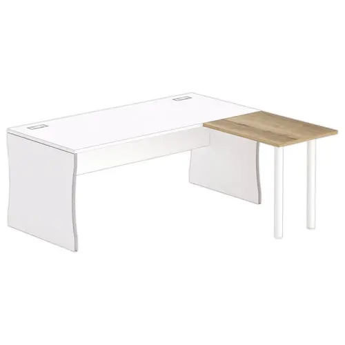 Retour BUDAPEST et BUENOS AIRES 80x60 chêne veiné - pieds blancs FIDUC