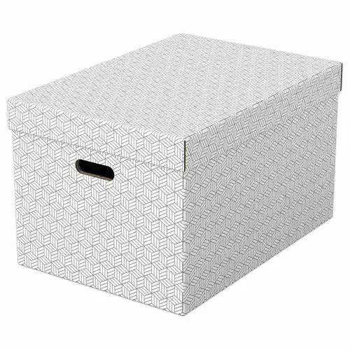 3 Boîtes de rangement Home taille L - Blanc - ESSELTE