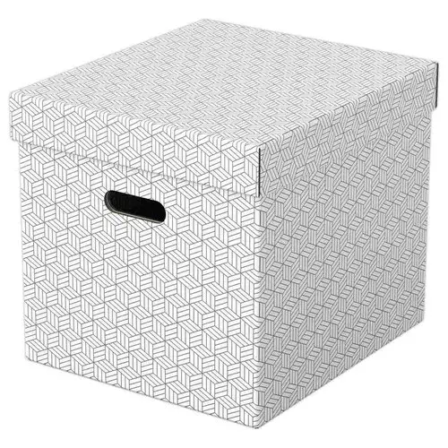 3 Boîtes de rangement Home - Taille Cube - Blanc - ESSELTE