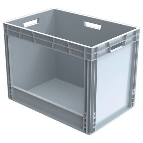 Bac picking avec ouverture longueur gris 90L