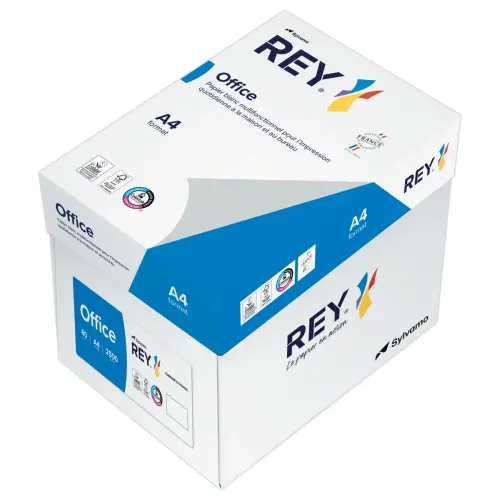 1 carton de 2 500 feuilles de papier blanc - A4 - 80g - REY OFFICE