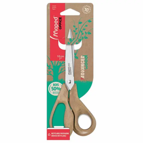 Paire de ciseaux asymétrique pour droitier Advanced Wood MAPED - 18 CM