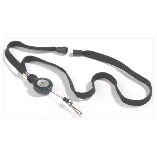 10 Enrouleurs porte-badges - Lacet noir - DURABLE