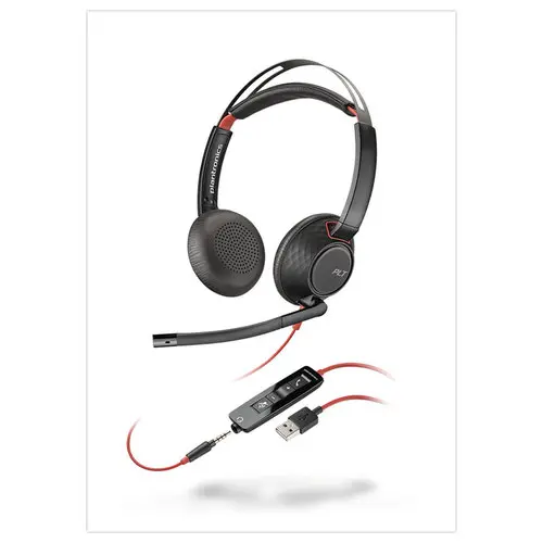 Casque filaire Poly Blackwire 5220 - USB-A/C - HP