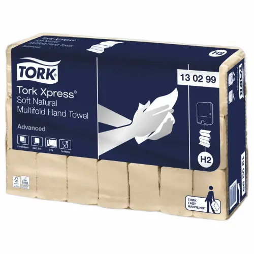 21 Essuie-mains interfoliés doux naturels H2 - TORK