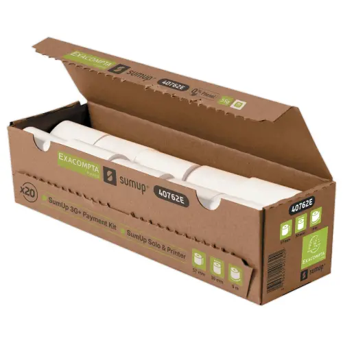 20 bobines thermiques 57x30mm - 9m - SumUp - 55g/m2