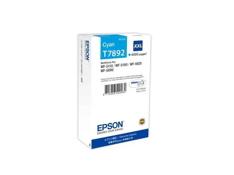 Epson Encre Cyan XXL (4 000 p) cartouche d’encre C13T789240