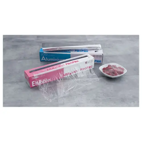 Boîte distributrice film alimentaire étirable 300 m x 45cm