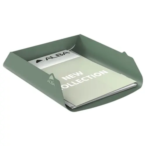 Corbeille à courrier métal - Vert céladon - ALBA