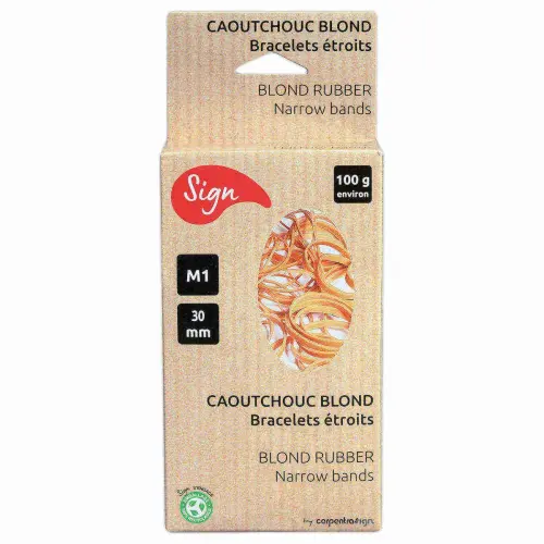 Boîte de bracelets caoutchoucs étroits30 mm - Boîte de 100 g