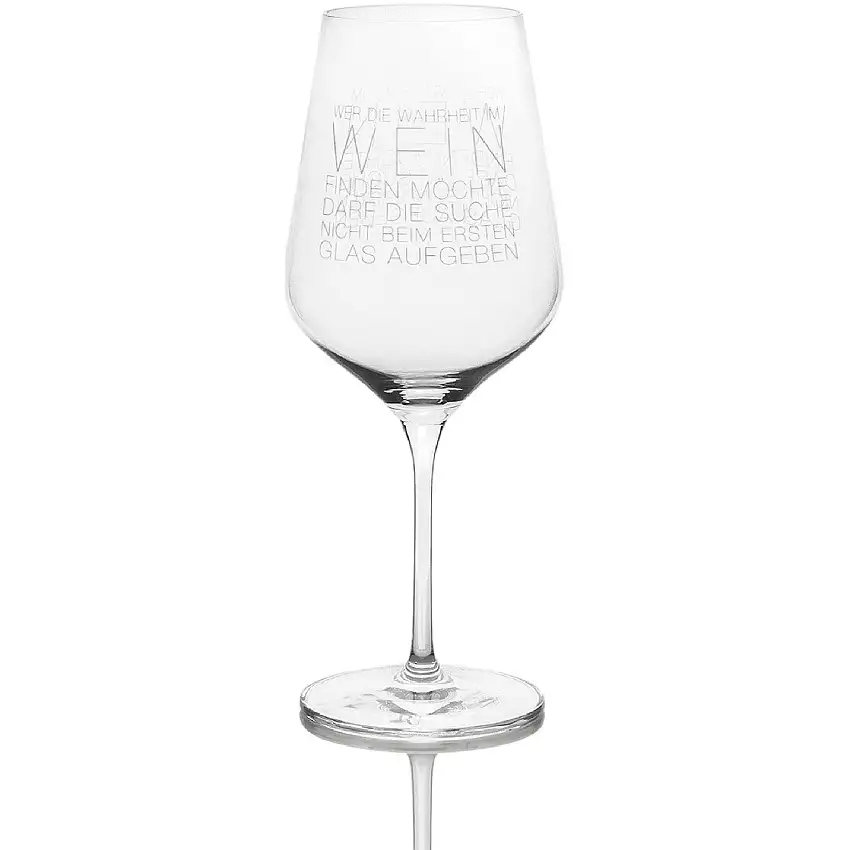 Roulettes POÉSIE ET ​​TABLE verre à vin VÉRITÉ DANS LE VIN