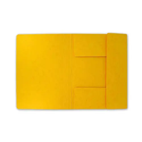 Chemise carte 3 rabats sans élastique - Jaune - EXACOMPTA