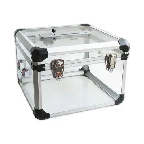 Urne en plexi transparent avec serrure de sécurité - VISIO