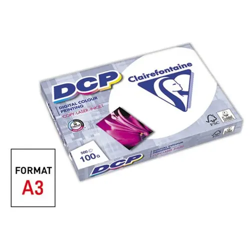 Ramette de 500 feuilles papier ultra-blanc A3 100g - DCP - Clairefontaine