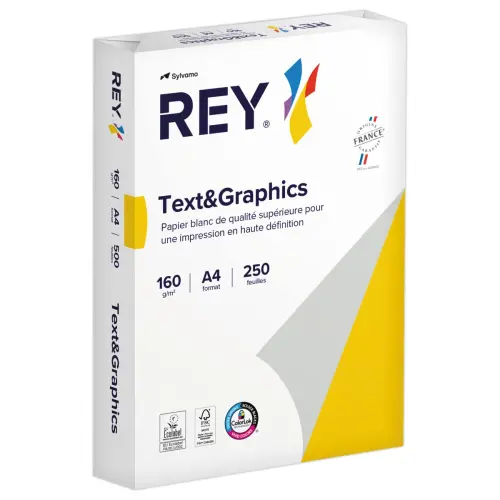 Ramette de papier extra-blanc A4 Text & Graphics - 160g - REY