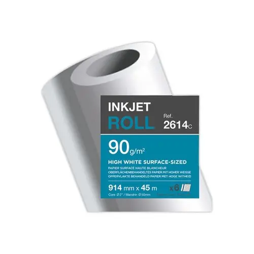 6 rouleaux papier pour traceurs - 0,914 x 45 m - CLAIREFONTAINE 90g