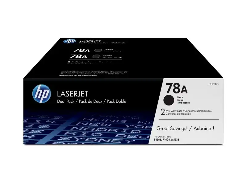HP 78A – 4200 pages – Noir – 2 pièce(s) CE278AD