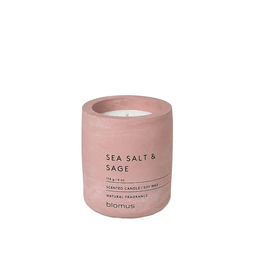 FRAGA bougie parfumée Sel de mer et sauge à la rose rouge