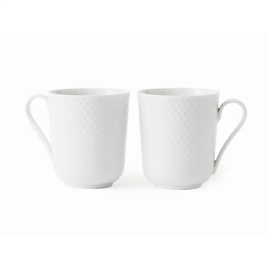 Lyngby Porcelæn tasses en losange avec anses lot de 2