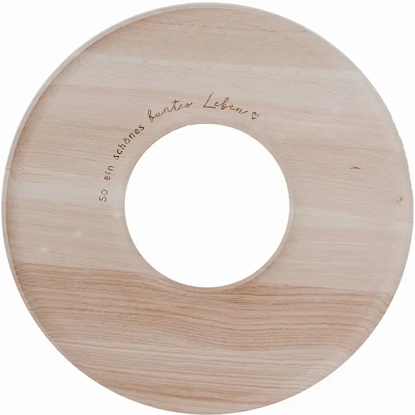 Plateau de vie coloré découpé en forme de hibou/planche à anneaux