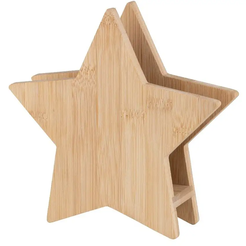 Porte-serviettes étoile en bambou Wheels