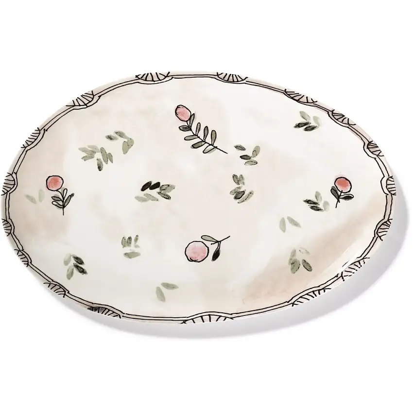 °2 L MIRTILLO NUDE MF assiette de service ovale