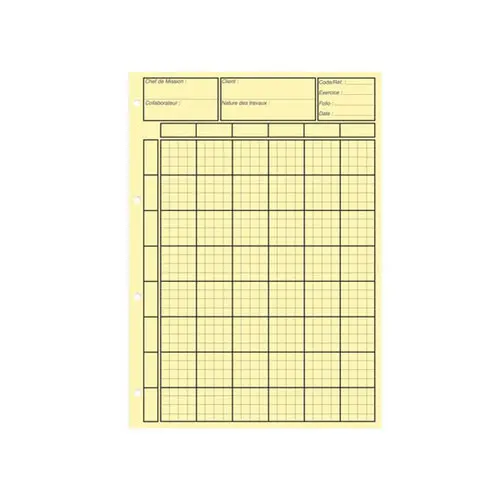 5 Blocs de feuilles de travail - Jaune - Générique