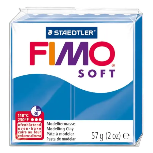 Pâte à cuire Fimo Soft de 57 g coloris Bleu Pacifique