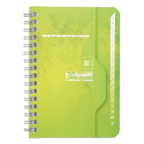 Répertoire 100 pages - 11 x 17 cm - Petits carreaux - CALLIGRAPHE