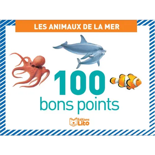 100 Bons points - Animaux marins - LITO DIFFUSION