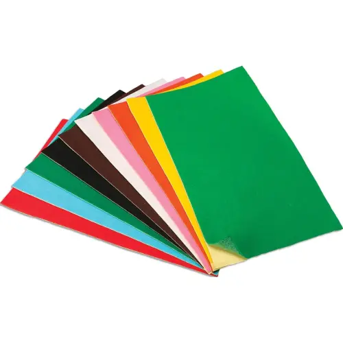 10 Feuilles de feutrine adhésive - 45 x 25 cm - O COLOR