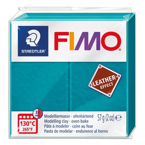 Fimo effect cuir 57g turquois