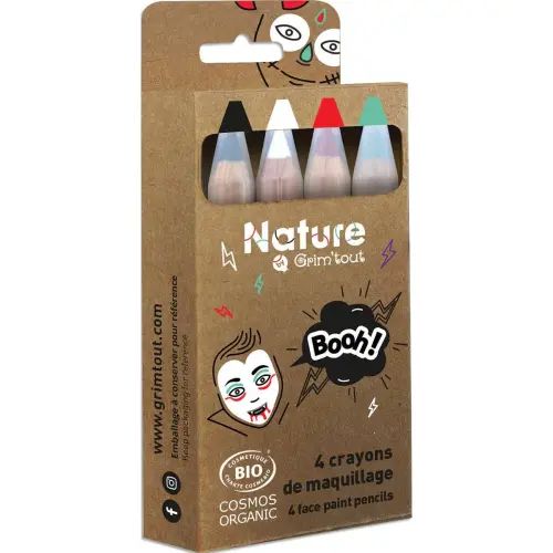4 Crayons de maquillage - Bio - Thème Halloween - GRIM TOUT