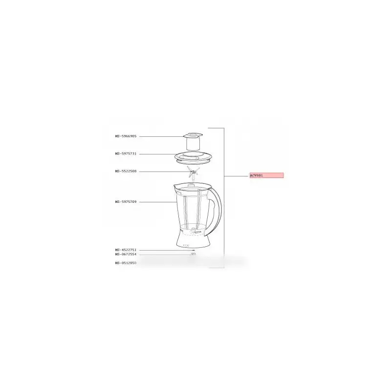 Bol complet pour Blender MOULINEX ACV801